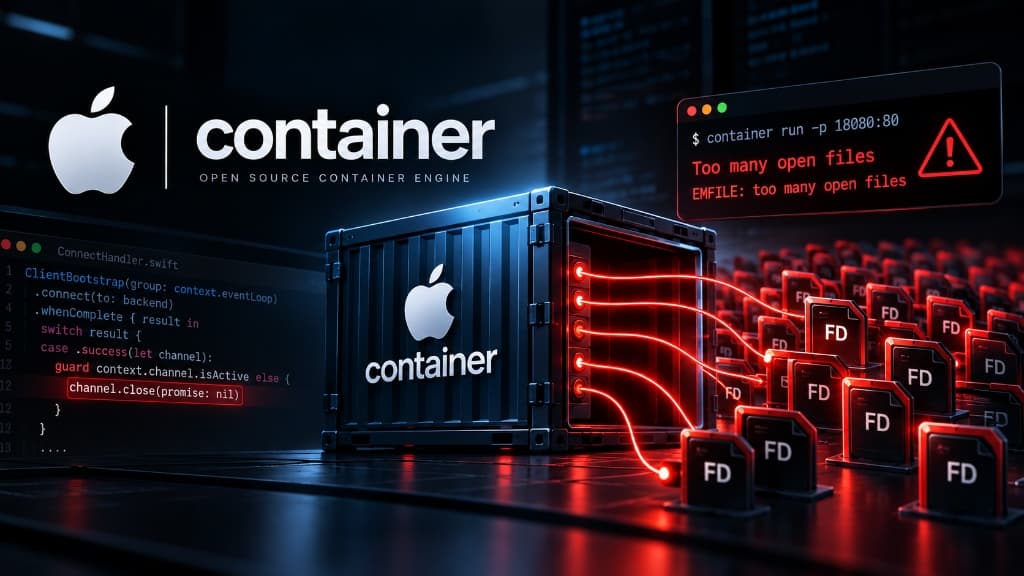 File Descriptor Exhaustion in Apple Container ConnectHandler (DoS) — Acknowledged by Apple